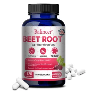 Beetroot Extract for Energy and Immune Support - 120 Capsules